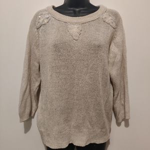 Vintage 80's de rotchild angora silk blend cream sweater size large